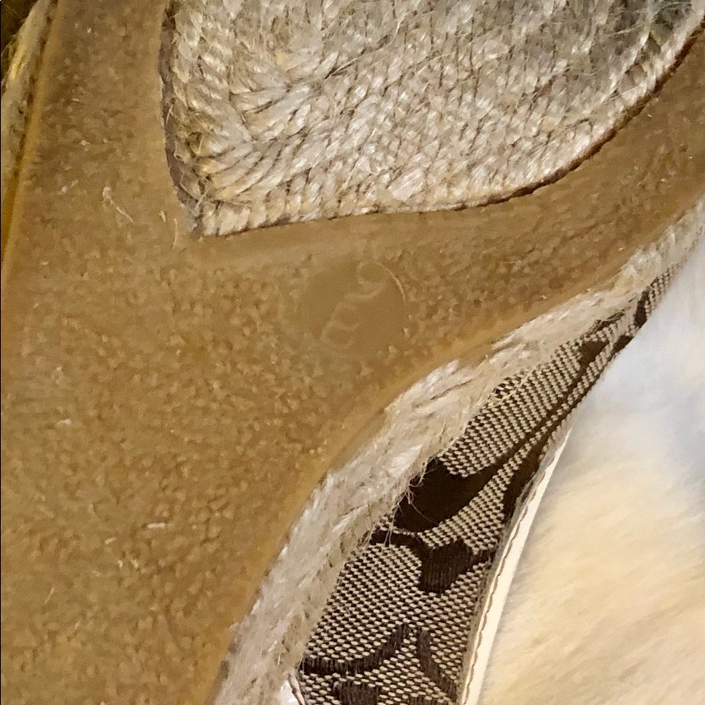 Coach Espadrille Slingback Peeptoe Sandals - Picture 9 of 13